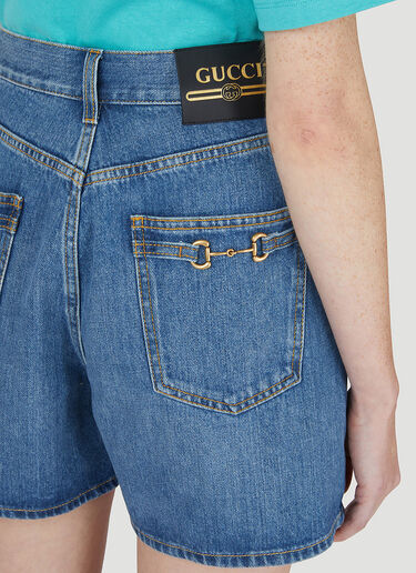 Gucci Horsebit Denim Shorts Blue guc0247009