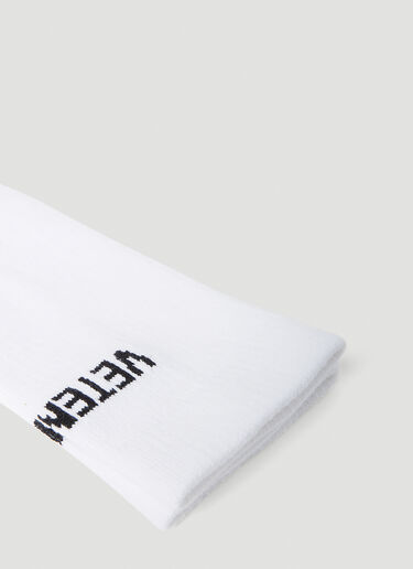 VETEMENTS Logo Socks White vet0254008