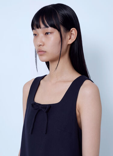 LN-CC® - Miu Miu: Sleeveless Mini Dress with Bow Detail - Navy Miu Miu Sleeveless Mini Dress with Bow Detail Navy miu0266116