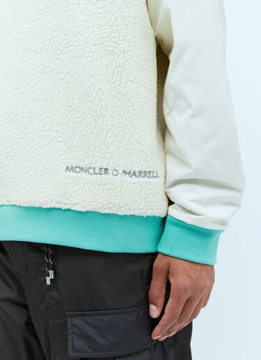 Moncler x Pharrell Williams 로고 패치 후드 스웨트셔츠 블루 mpw0354007