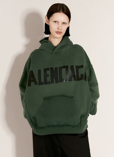 Balenciaga 破洞口袋连帽运动衫 绿色 bal0256005