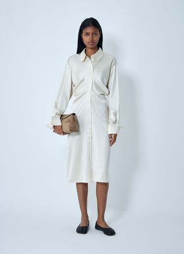 TOTEME Slouch Shirt Dress White tot0262020