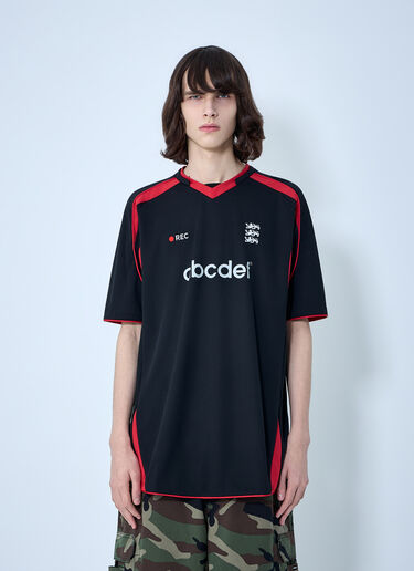 VETEMENTS Alphabet Football Jersey T-Shirt Black vet0164004