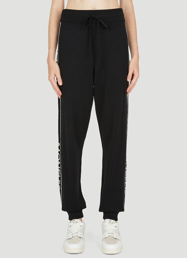 Logo Intarsia Track Pants Moncler Logo Intarsia Track Pants Black mon0250036