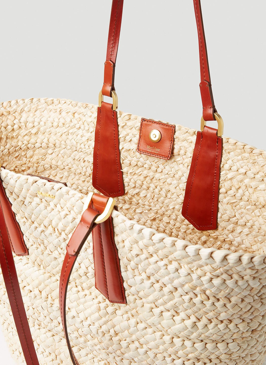Max Mara Straw Tote Bag in Sand LN CC