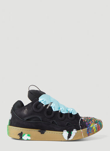 Lanvin x Gallery Dept. Paint Splatter Curb Sneakers Black lag0148016