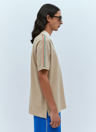 Gucci 로고 패치 폴로 셔츠 베이지 guc0153026