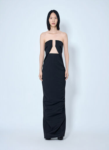 LN-CC® - Rick Owens: Prong Gown - Black Rick Owens Prong Gown Black ric0265005