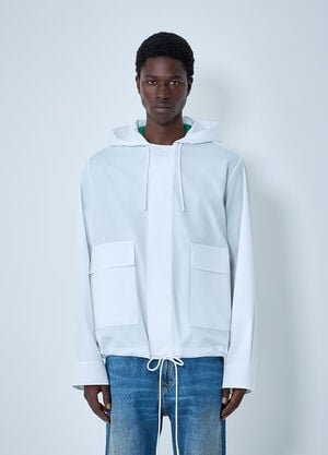 Lacoste Runway Hooded Poplin Jacket White lac0164002