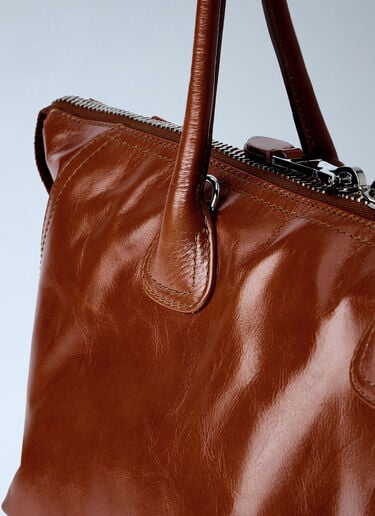 LN-CC® - Miu Miu: Leather Top Handle Bag - Brown Miu Miu Leather Top Handle Bag Brown miu0266026