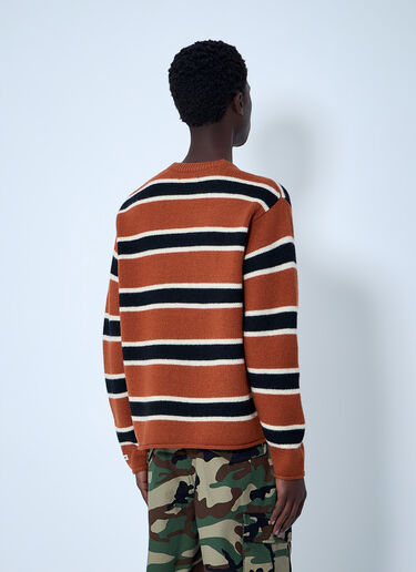 Striped Wool-Blend Sweater Stüssy Striped Wool-Blend Sweater Orange sts0164005