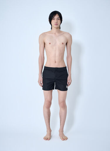 Moncler Elastic Waist Swim Shorts Black mon0164012