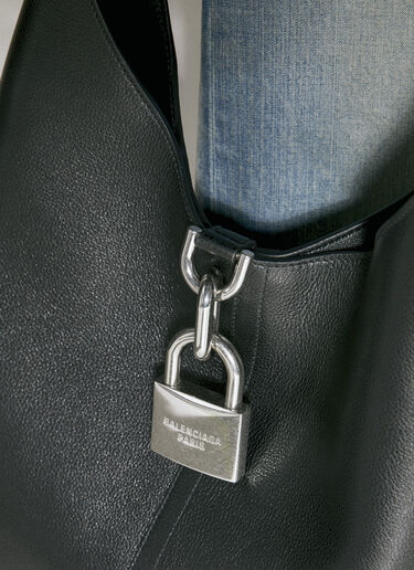 Balenciaga Locker Medium North-South Hobo Bag Black bal0255045