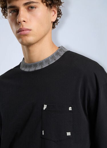 Palm Angels Palm Rib Regular Tee L/S Black pma0166275