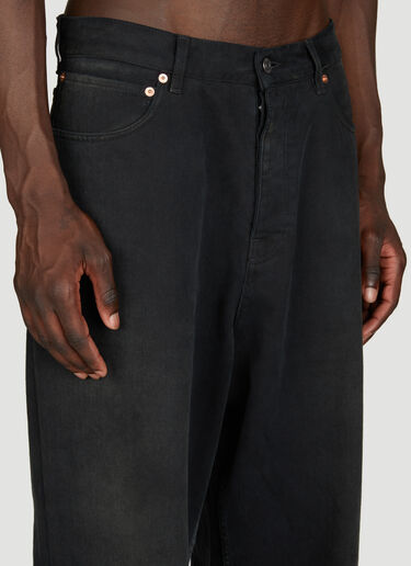 Balenciaga Sticker Baggy Jeans Black bal0355003