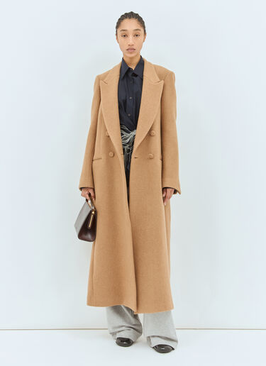 Dries Van Noten Wool Overcoat Beige dvn0258023