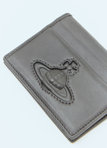 Vivienne Westwood 凹纹徽标双折钱包  黑色 vvw0157008