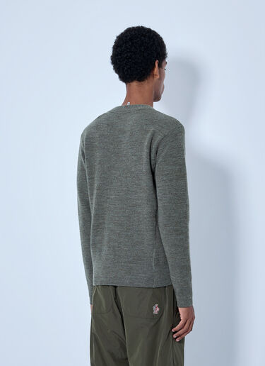 LN-CC® - Moncler Grenoble: Wool Crew Neck Sweater - Grey Moncler Grenoble Wool Crew Neck Sweater Grey mog0165020