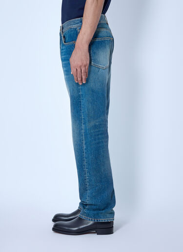 LN-CC® - Saint Laurent: Loose Straight Jeans - Blue Saint Laurent Loose Straight Jeans Blue sla0166008