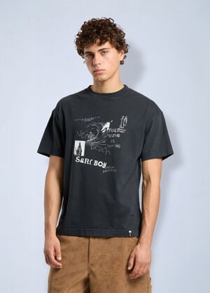 Palm Angels Surf Boy Regular T-Shirt Grey pma0166239