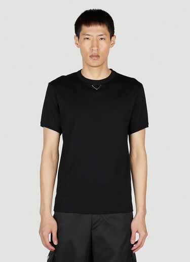 Prada Logo Plaque T-Shirt Black pra0153005