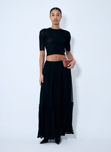 Saint Laurent Cassandre Knit Top Black sla0259017