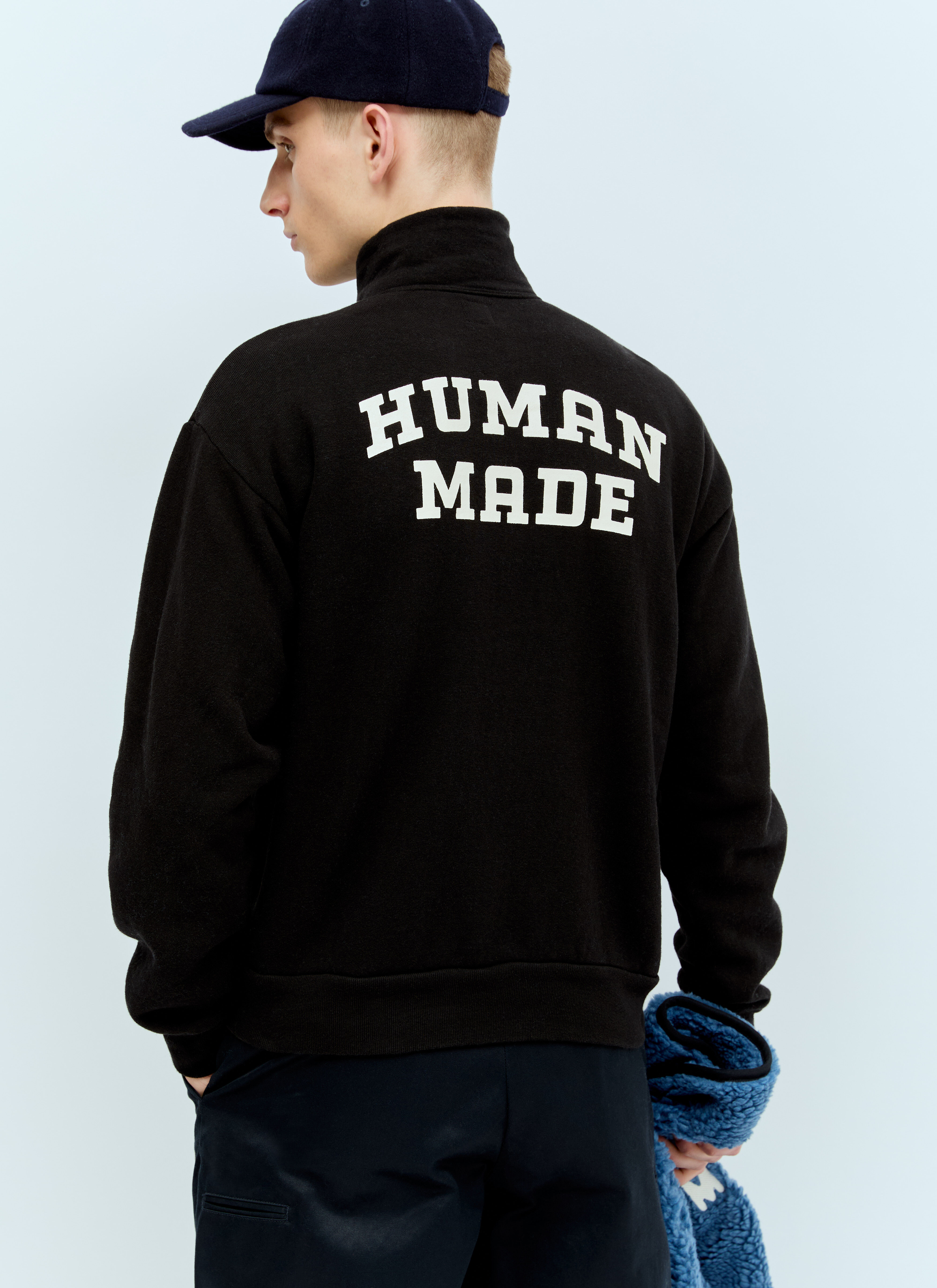 Human Made Men's' Military Half-Zip Sweatshirt in Black | LN-CC®