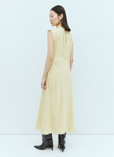 Jil Sander Satin Maxi Dress Yellow jil0255001