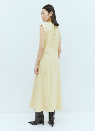 サテンマキシワンピース Jil Sander サテンマキシワンピース イエロー jil0255001