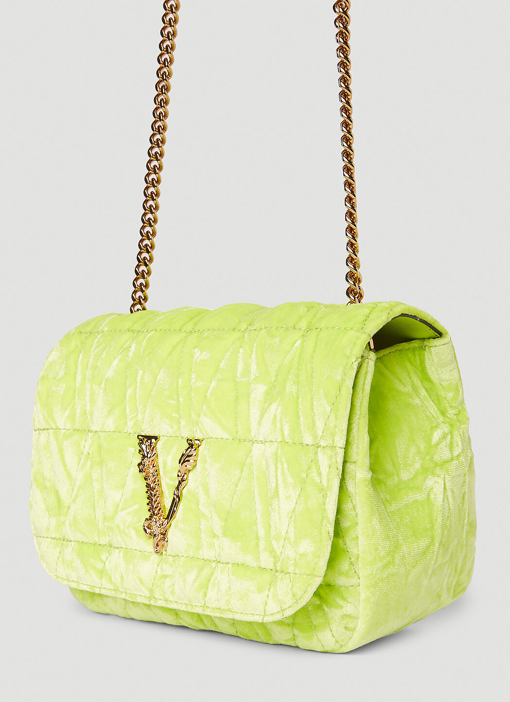 Versace Women s Virtus Shoulder Bag in Green LN CC