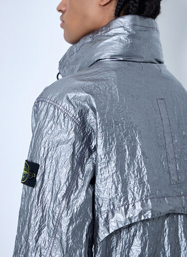 Stone Island 罗盘贴饰金属色夹克 银色 sto0160025