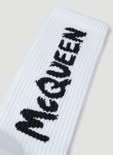 Alexander McQueen Graffiti Socks Black amq0147070