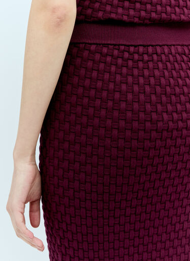 Dries Van Noten Tiffany Midi Skirt Burgundy dvn0256034