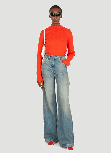 Courrèges 배기 진 블루 cou0249023