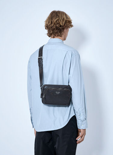 Prada 翻旧纳帕皮革肩包 棕色 pra0165003