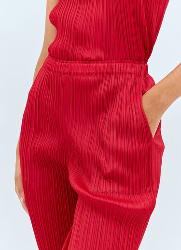Pleats Please Issey Miyake 褶裥九分裤 红色 plp0257025