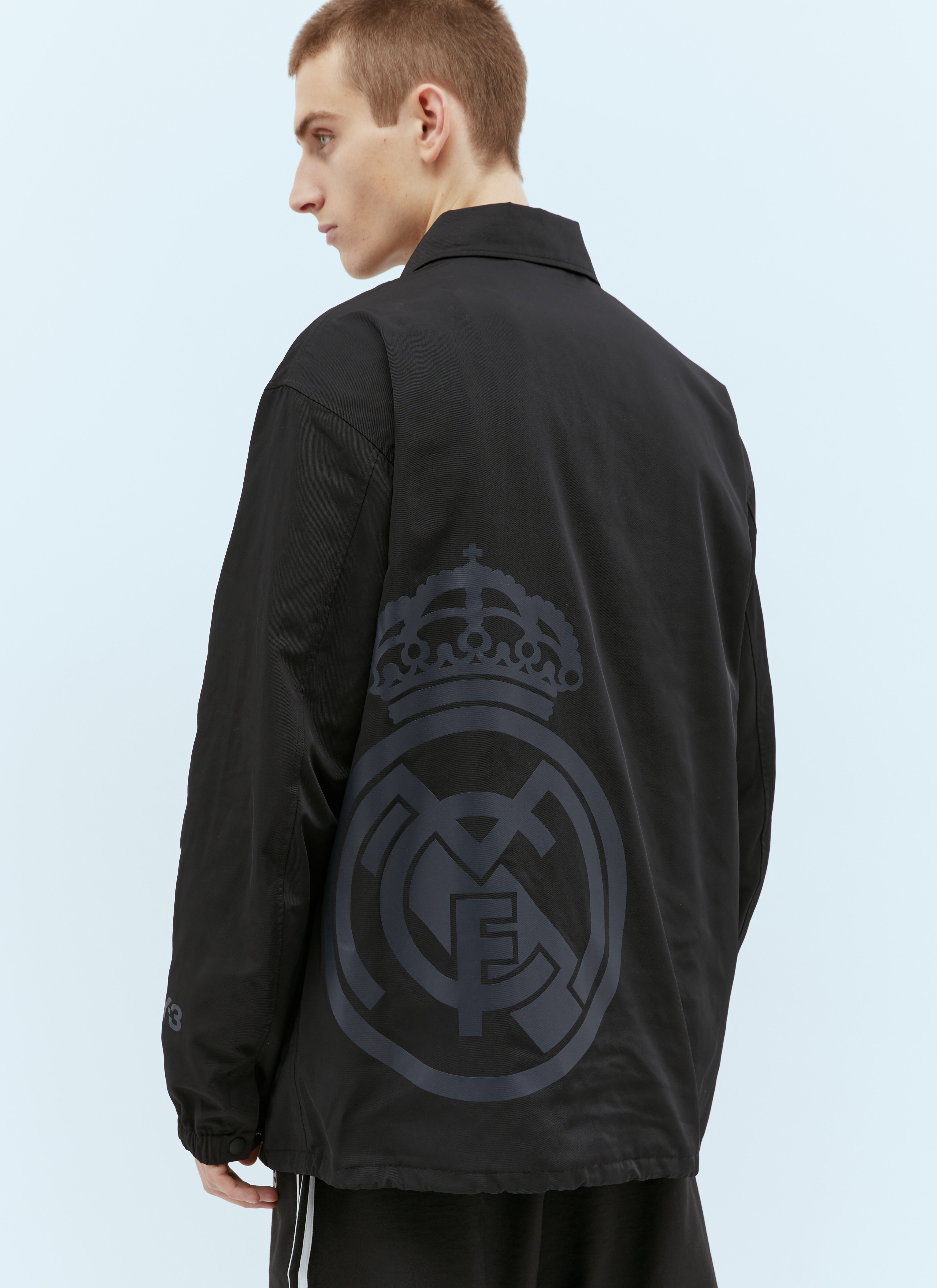 Y-3 x Real Madrid Men's' Coach Twill Jacket in Black | LN-CC® Y-3 x Real Madrid Men's' Coach Twill Jacket in Black | LN-CC®