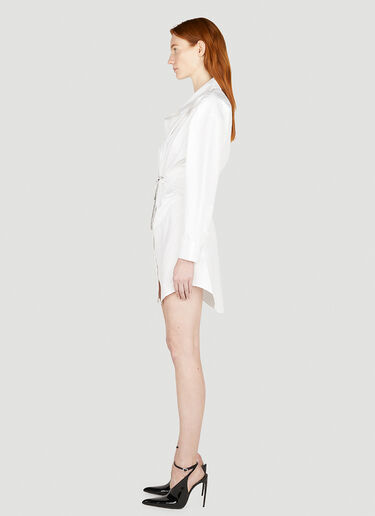 Alexander Wang Crystal Tie Shirt Dress White awg0251006