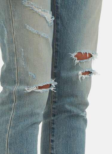 Saint Laurent Destroyed Skinny Jeans Blue sla0225015