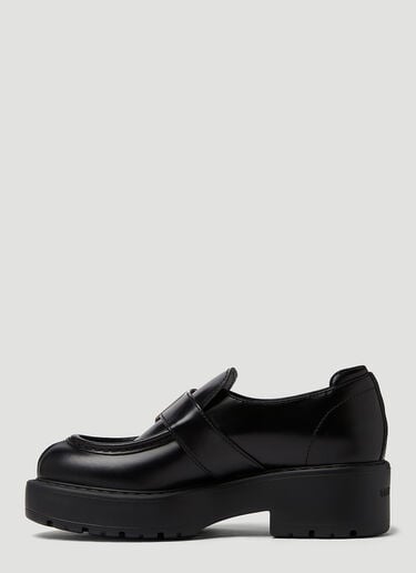 Miu Miu Buckled Platform Loafers Black miu0250048