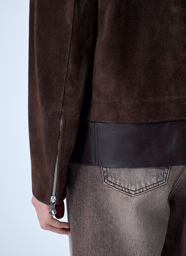 Our Legacy Drift Zip-Dastening Suede Jacket Brown our0164032