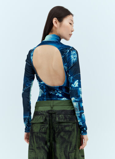 Jean Paul Gaultier Pigalle 天鹅绒连体紧身衣 蓝色 jpg0258006