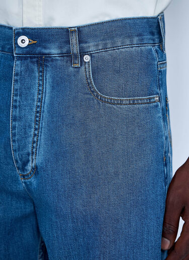 LN-CC® - Bottega Veneta: Straight-Leg Denim Jeans - Blue Bottega Veneta Straight-Leg Denim Jeans Blue bov0165009