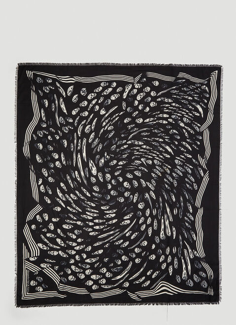 Alexander McQueen Vortex Biker Scarf Black amq0152009