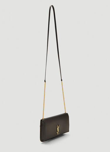 Leather Phone Holder Saint Laurent Leather Phone Holder Black sla0241053