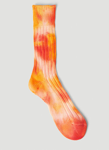 Stain Shade x Decka Socks Tie Dye Socks Orange ssd0351002