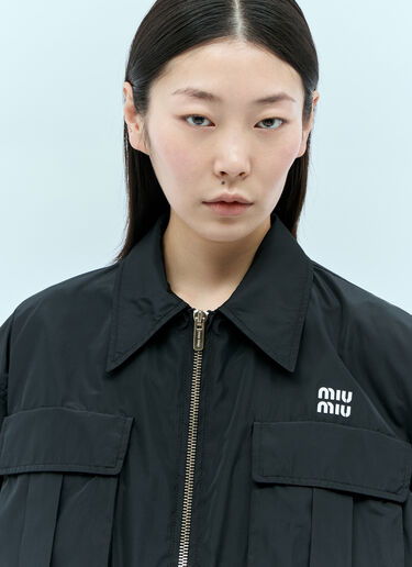 Miu Miu Technical Cropped Jacket Black miu0256006
