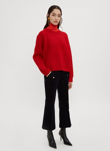 Ribbed Knit Sweater Acne Studios Ribbed Knit Sweater Red acn0234026