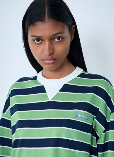 Prada Striped Long Sleeve Top Blue pra0264037