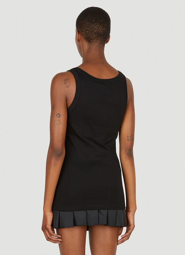 Prada Logo Plaque Tank Top Black pra0251008